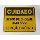 Ver imagem 1 de Placa Cuidado Risco de Choque Elétrico Geração Própria Light - Tam 25x20 Alumínio com 20Un
