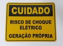 Ver imagem 1 de Placa Cuidado Risco de Choque Elétrico Geração Própria Light - Tam 25x20 Alumínio com 20Un