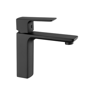 Torneira Misturador Monocomando Preto Fosco Quadrado Banheiro 1270PF Harmony Misturador Baixo Quadra