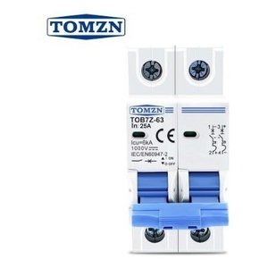 Disjuntor Dc/Cc 25A 1000V Bipolar para Painéis Solar / Baterias