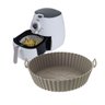 Forma Silicone Redonda Grey para Air Fryer Cozinha Prática - 3