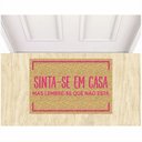 Ver imagem 1 de Tapete Vinil Divertido Sinta Se em Casa 60x40 Cm Variaçoes.:bege