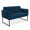 Ver imagem 1 de Sofá Namoradeira 2 Lugares Industrial Preto Elisa Bouclê D03 - D'Rossi Cor Azul
