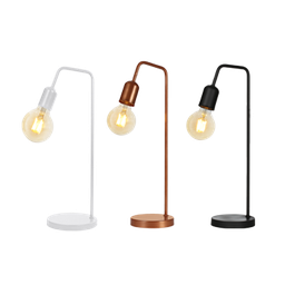 Abajur Retrô Alumínio 15 x 40cm - 1 Luz E27 - Branco - 2