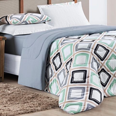Cobredrom Casal Super King Grosso Kristen 100% Algodao Extra Macio Quality:cinza