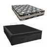 Cama Base Box Baú Casal Super Black Suede Preto + Colchão Casal Super Black D33 28x138x188 - 2