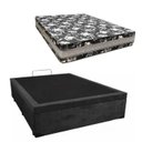 Ver imagem 2 de Cama Base Box Baú Casal Super Black Suede Preto + Colchão Casal Super Black D33 28x138x188