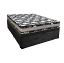 Ver imagem 3 de Cama Base Box Baú Casal Super Black Suede Preto + Colchão Casal Super Black D33 28x138x188