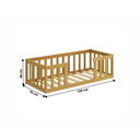 Ver imagem 4 de Cama Infantil Montessoriana com Grade Madeira Luxo Quarto da Criança Cercado com Colchão Cor Nature