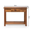 Ver imagem 3 de Aparador Mesa Rústico Decorativo em Madeira Maciça Bh 80cm - Natural