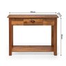 Aparador Mesa Rústico Decorativo em Madeira Maciça Bh 80cm - Natural - 3
