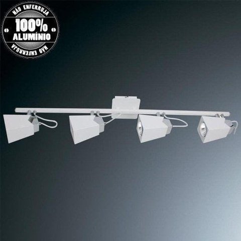 Luminária Trilho Fuoco para Sala Cozinha Quarto Banheiro LED - Branco Frio