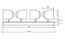Ver imagem 2 de Luminária Trilho Fuoco para Sala Cozinha Quarto Banheiro LED - Branco Frio