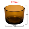 Kit 5 Potes de Vidro Patê Ambar Translúcido sem Tampa 120ml Potes de Armazenamento - Herméticos - Vi - 2