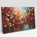 Ver imagem 1 de Quadro Decorativo Floral Luxo Primavera em Pinceladas em Tela Canvas Tacolado Borda Infinita 80 X 12