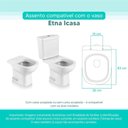 Ver imagem 3 de Tampa Vaso Sanitário Madeira Laqueada Etna Branco para Bacia Icasa