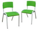 Ver imagem 2 de Kit 2 Cadeiras Infantil Iso Verde-limão Brinquedoteca Escolas Ecomhome