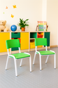 Ver imagem 1 de Kit 2 Cadeiras Infantil Iso Verde-limão Brinquedoteca Escolas Ecomhome