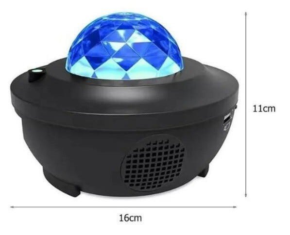 Luz Noturna Bluetooth Projetor Céu Colorido - Preto - 3