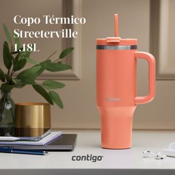 Copo Térmico Streeterville Coral Contigo | 1,18l - 9