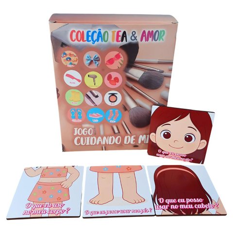 Jogo Divertido Rotina da Menina Autocuidado Infantil em Mdf