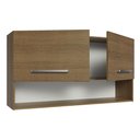 Ver imagem 4 de Armário Aéreo Cozinha 105cm 2 Portas 1 Nicho Rustic Emilly Madesa