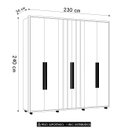 Ver imagem 4 de Guarda Roupa Casal 230cm com 6 Portas Barok Off/cinamomo Z10 - Mpozenato
