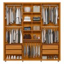 Ver imagem 5 de Guarda Roupa Casal 230cm com 6 Portas Barok Off/cinamomo Z10 - Mpozenato