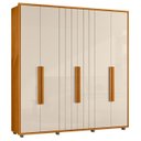 Ver imagem 1 de Guarda Roupa Casal 230cm com 6 Portas Barok Off/cinamomo Z10 - Mpozenato