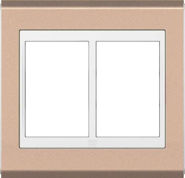 Placa 4x4 Refinatto Concept 6 Posições Rosé Gold / Branco - 1