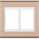 Ver imagem 1 de Placa 4x4 Refinatto Concept 6 Posições Rosé Gold / Branco