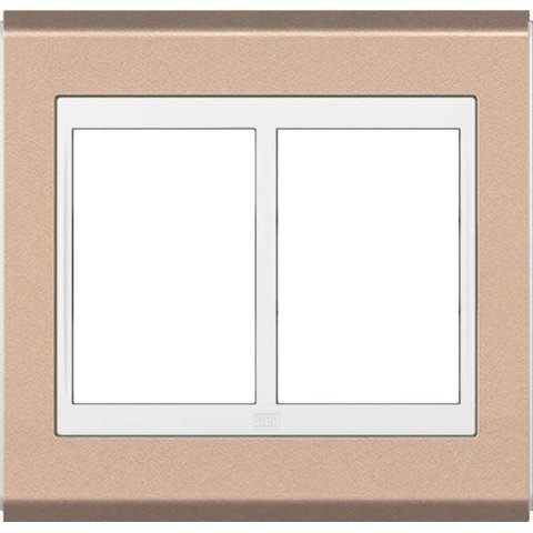 Placa 4x4 Refinatto Concept 6 Posições Rosé Gold / Branco