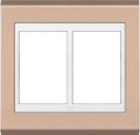 Ver imagem 1 de Placa 4x4 Refinatto Concept 6 Posições Rosé Gold / Branco