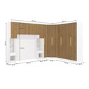 Ver imagem 3 de Quarto Modular Kappesberg Adapt Branco/nogueira 8 Peças 357cm X 263cm