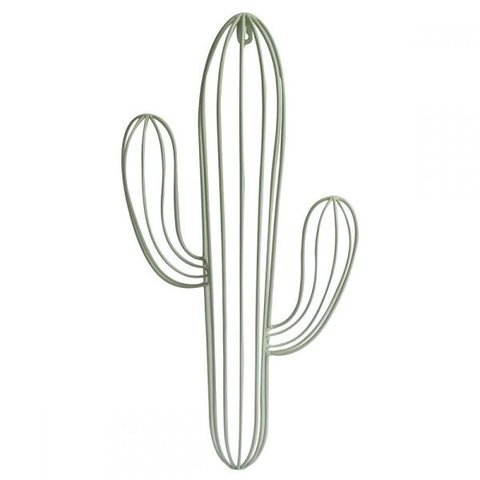 ENFEITE DE PAREDE DE METAL CACTO 51CM X 25,5CM X 4,5CM