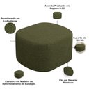 Ver imagem 4 de Puff Decorativo Orgânico para Living Quarto 70cm Doha W01 Linho Verde- Lyam Decor