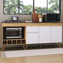 Ver imagem 7 de Kit Balcão de Cozinha para Pia e Balcão para Cooktop/Forno 190cm Veneza Multimóveis MP3777