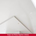 Ver imagem 5 de Mesa de Jantar 160cm Retangular 6 Lugares com Vidro Canto Arredondado Solus Henn - Nature/off White