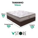 Ver imagem 3 de Cama Box Baú Viúvo e Colchão Four Season Molas V-store Cor:marrom