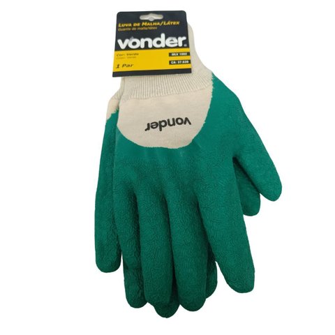 Luvas Malha/latex Verde Tam.10 Vonder