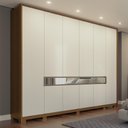 Ver imagem 1 de Guarda Roupa Casal 10 Portas Rimo Regência - Jequitibá/offwhite