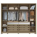 Ver imagem 2 de Guarda Roupa Casal 10 Portas Rimo Regência - Jequitibá/offwhite