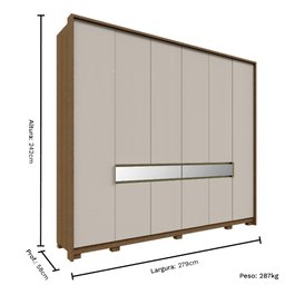 Guarda Roupa Casal 10 Portas Rimo Regência - Jequitibá/offwhite - 3