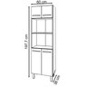 Paneleiro 60 cm 4 Portas 1701 Branco Mobbs - 4