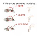 Ver imagem 3 de 2 Pçs Dobradiça Aço Inox Caneco 35mm Curva e Amortecedor