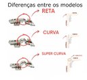 Ver imagem 3 de 2 Pçs Dobradiça Aço Inox Caneco 35mm Curva e Amortecedor