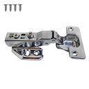 Ver imagem 7 de 2 Pçs Dobradiça Aço Inox Caneco 35mm Curva e Amortecedor