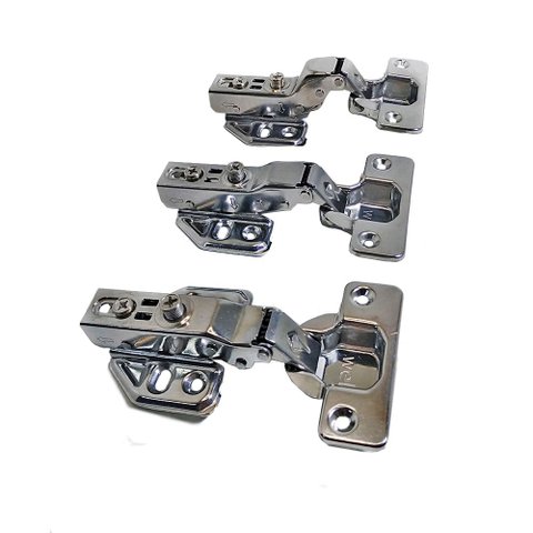 2 Pçs Dobradiça Aço Inox Caneco 35mm Curva e Amortecedor
