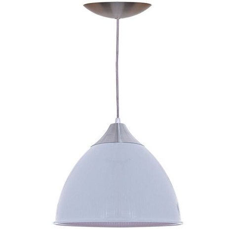 Lustre Luminária Pendente Utron Prismático Gota 32cm Cores - Branco