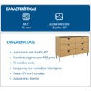 Ver imagem 7 de Cômoda Itália em MDF com 6 Gavetas e Pés Metálicos Carvalho Mel/Reali ITA46